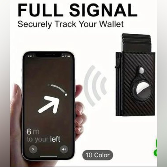 Auto Side Push Card Holder Wallet For Men Slim RFID Blocking Money Clip Wallet - Picture 2 of 5